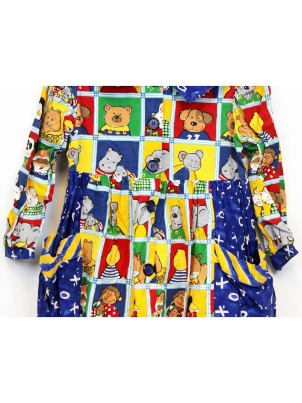 Chicken Noodle ABC School Dress sz 6 Yearbook Photo Animal Retro Fun Kindergarte